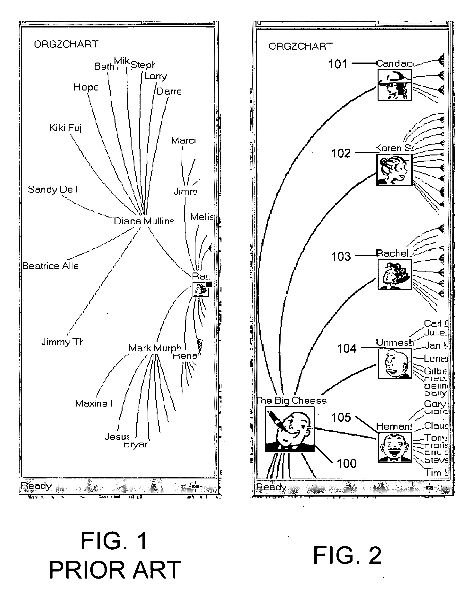 Tree visualization system and method based upon a compressed half-plane model of hyperbolic geometry