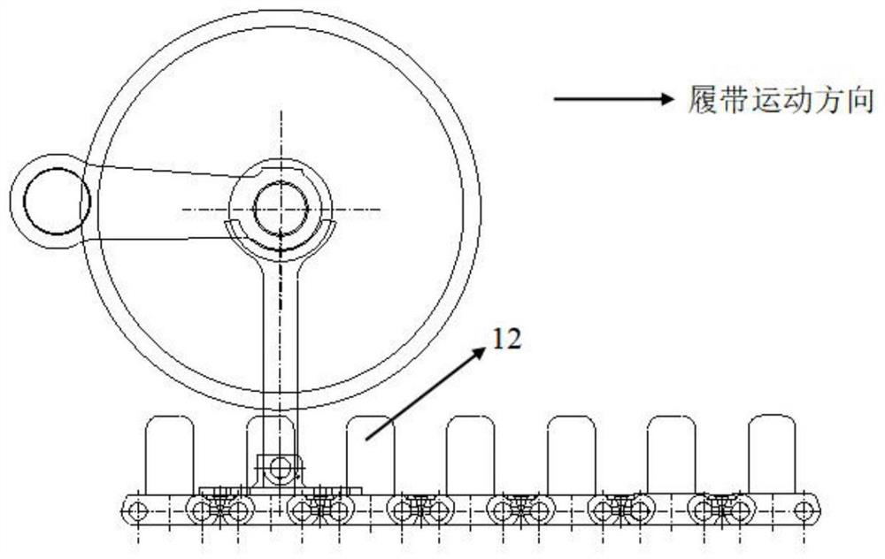 Tracked vehicle inner side loading wheel dismounting tool