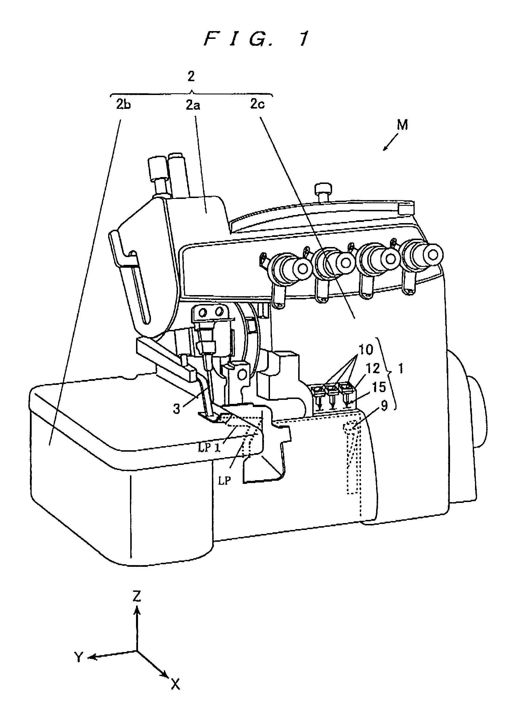 Threading device of sewing machine