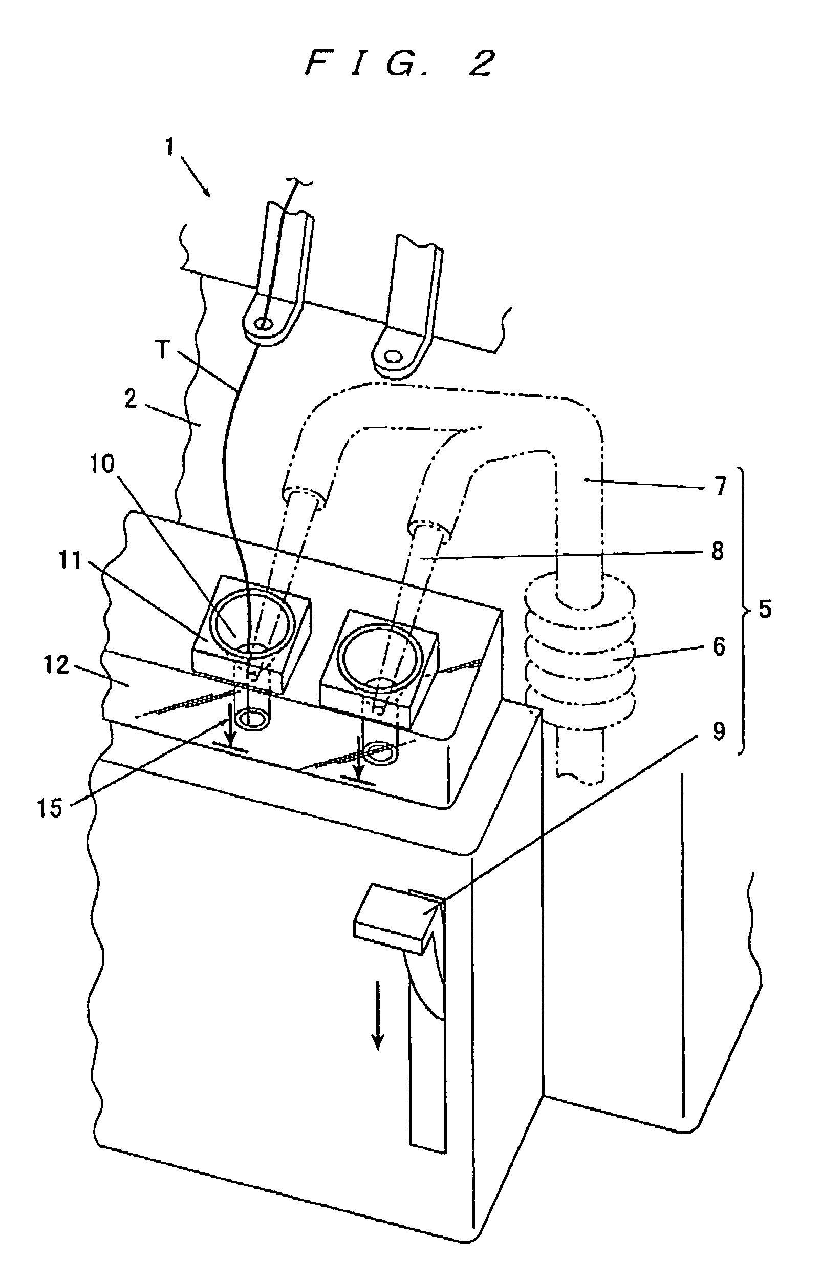 Threading device of sewing machine