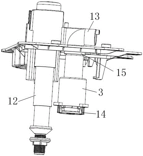 Quick water draining device with water replenishing function