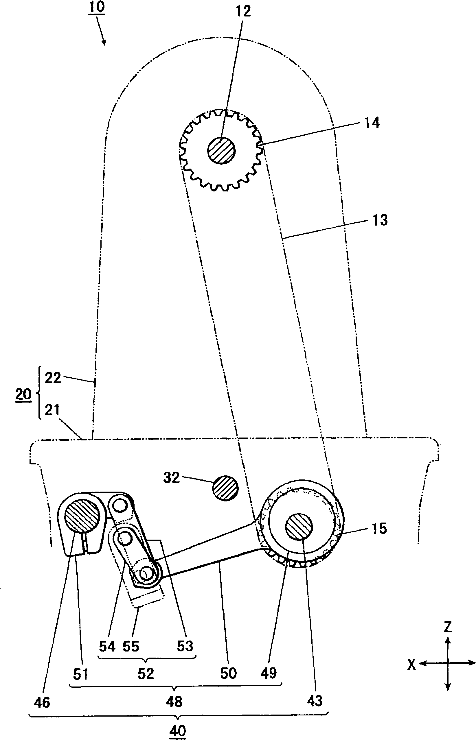 Feeding device of sewing machine