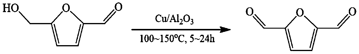Method for preparing 2,5-difuralehyde from 5-hydroxymethyl furfural through dehydrogenation