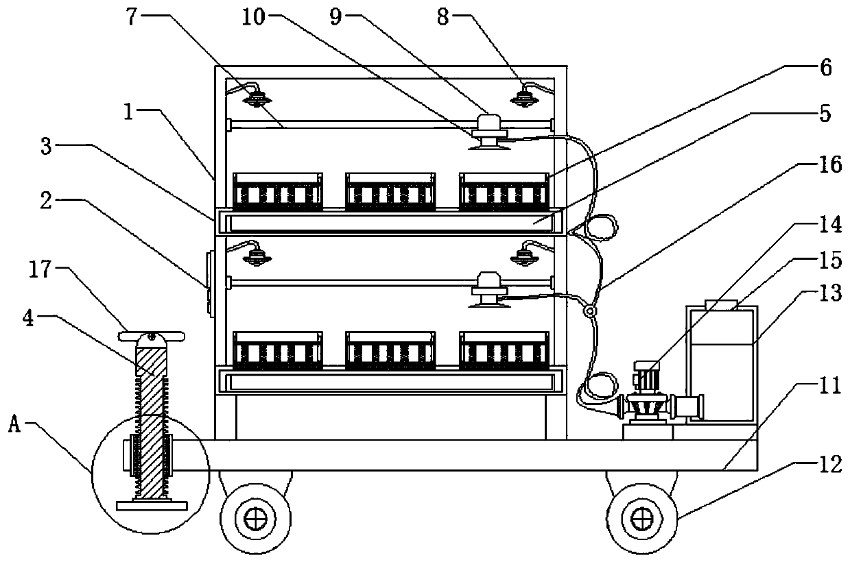 Agricultural product selling rack convenient to move