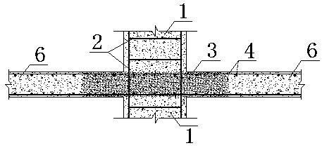 High-performance hollow floor plate and column joint
