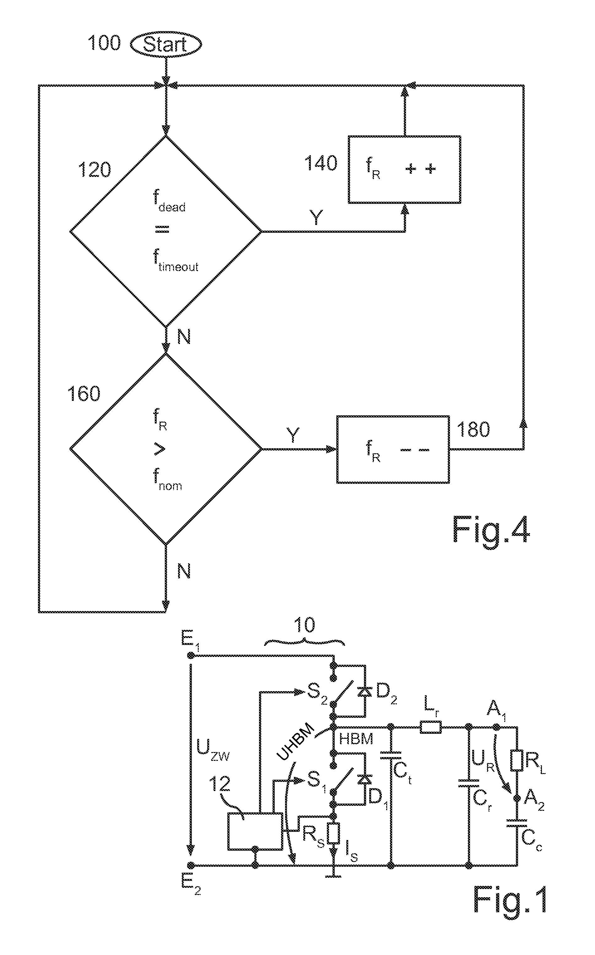 Electronic ballast and method for operating at least one discharge lamp