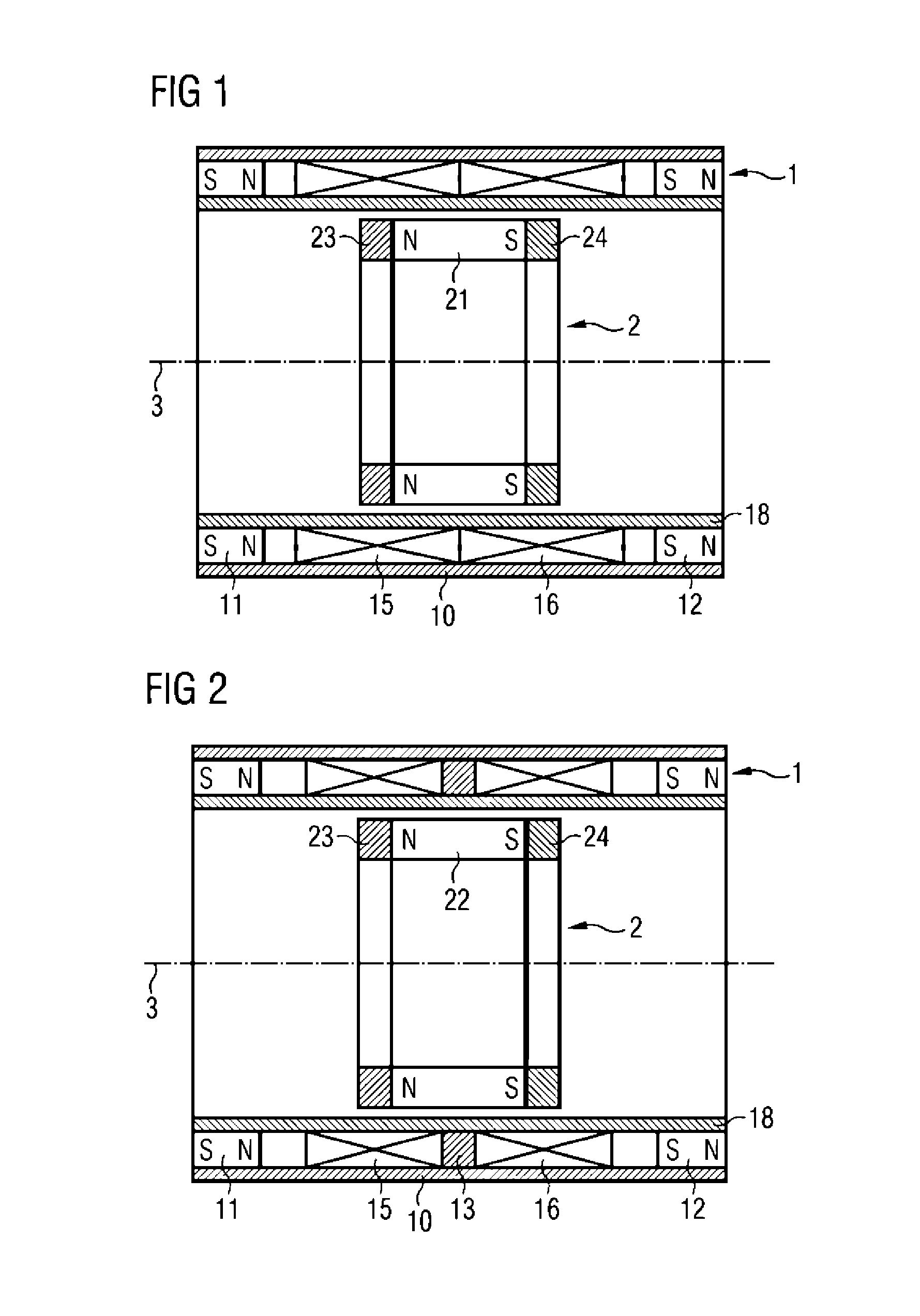 Linear motor with permanent-magnetic self-holding