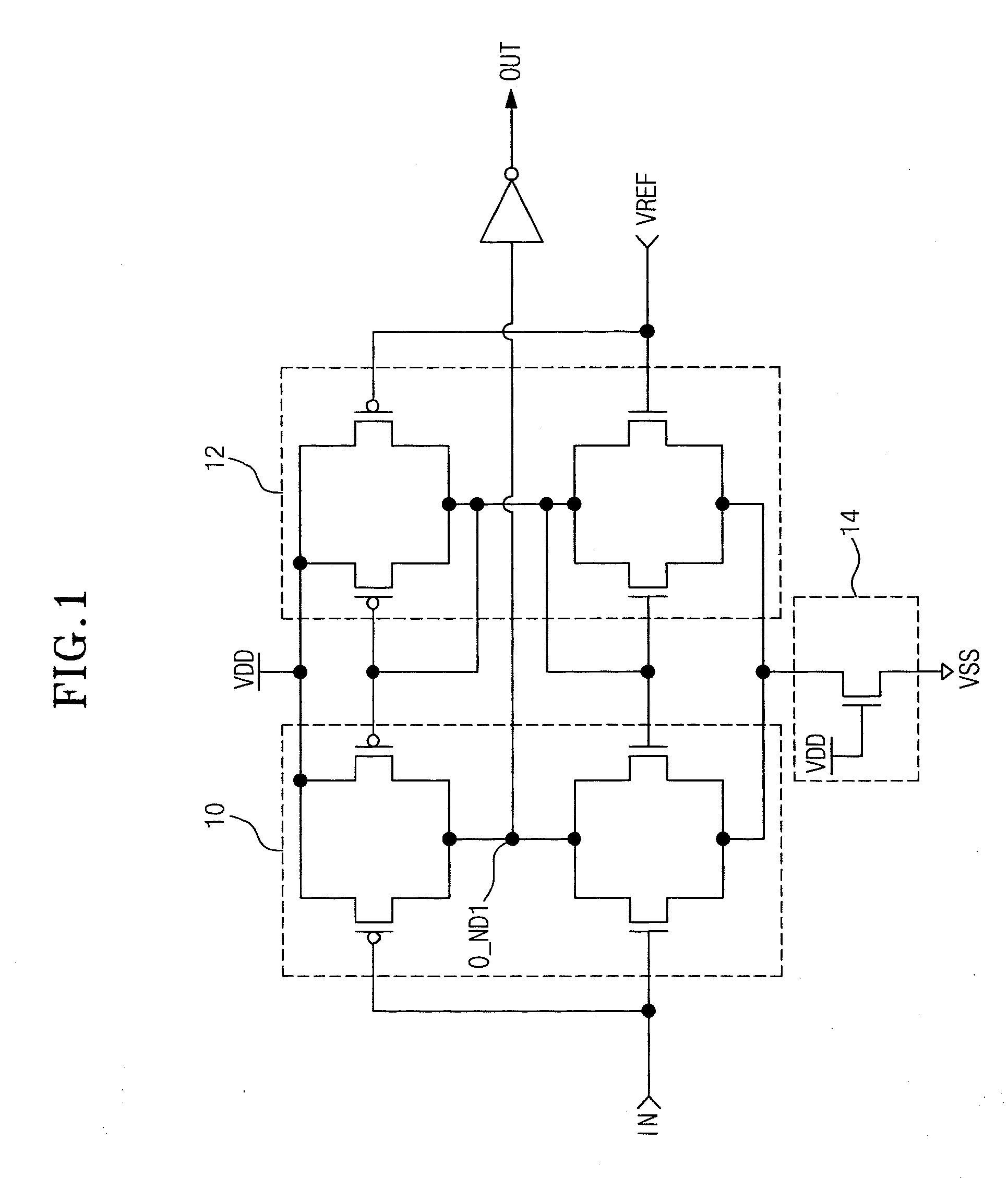 Buffer circuit which occupies less area in a semiconductor device