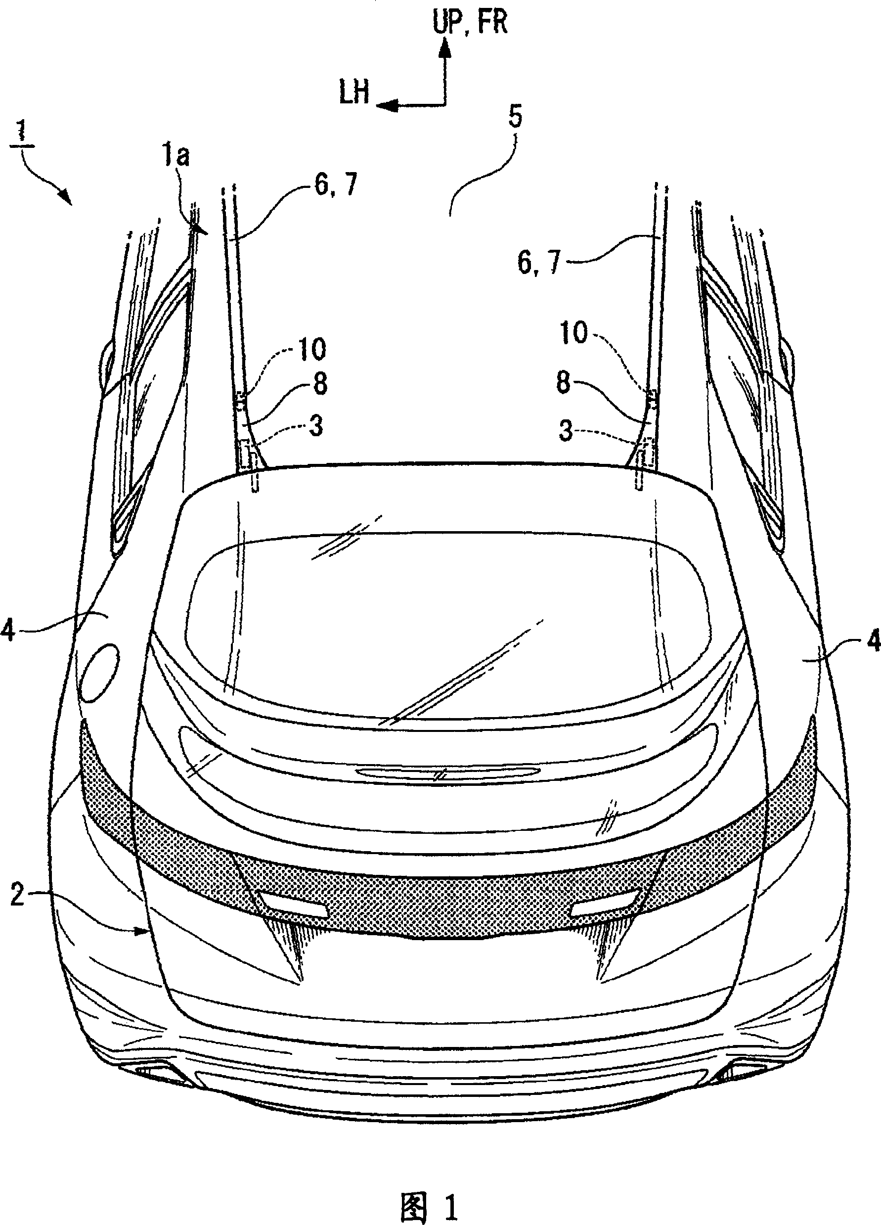 Rear portion of vehicle and assembly method thereof