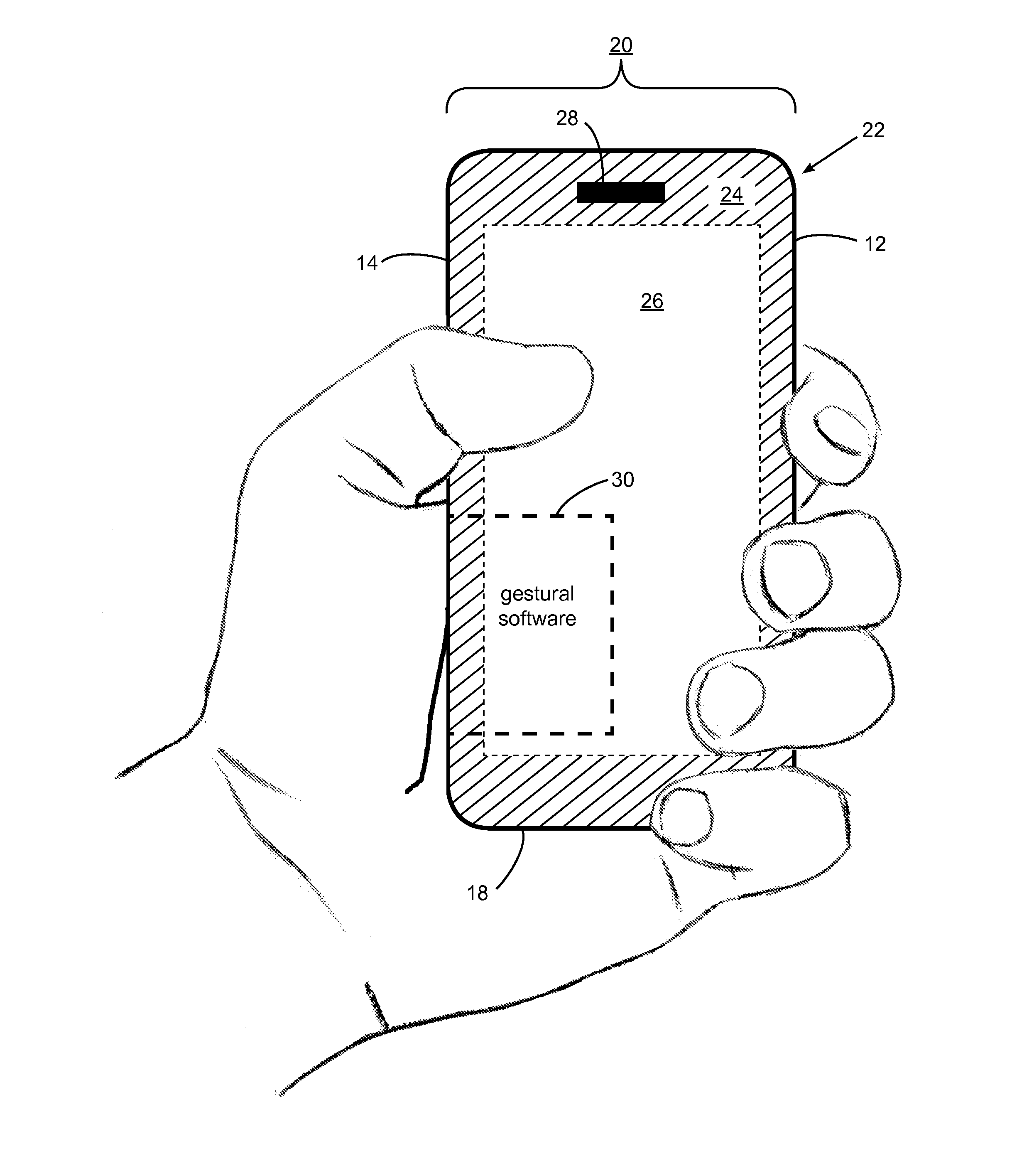 Electronic Display with a Virtual Bezel