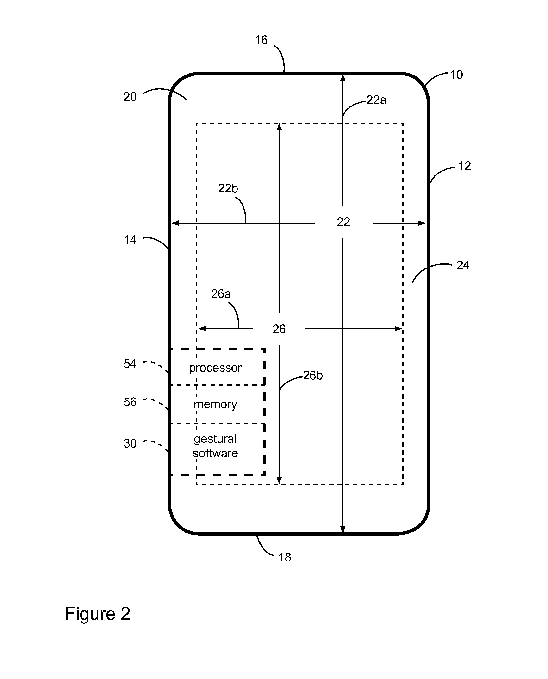Electronic Display with a Virtual Bezel