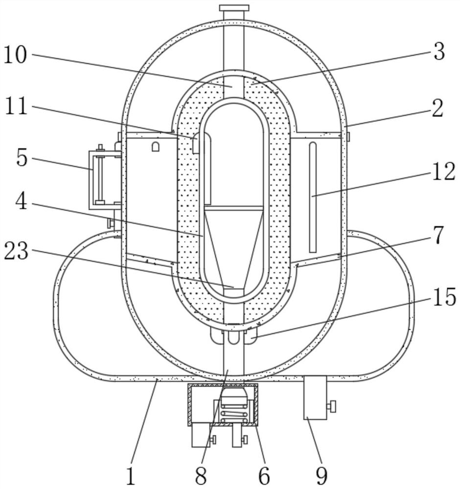 Sewage treatment device provided with anti-blocking mechanism and used for environmental protection