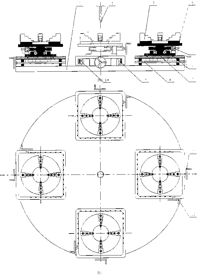 Radiography inspection stand of nuclear power cast steel members