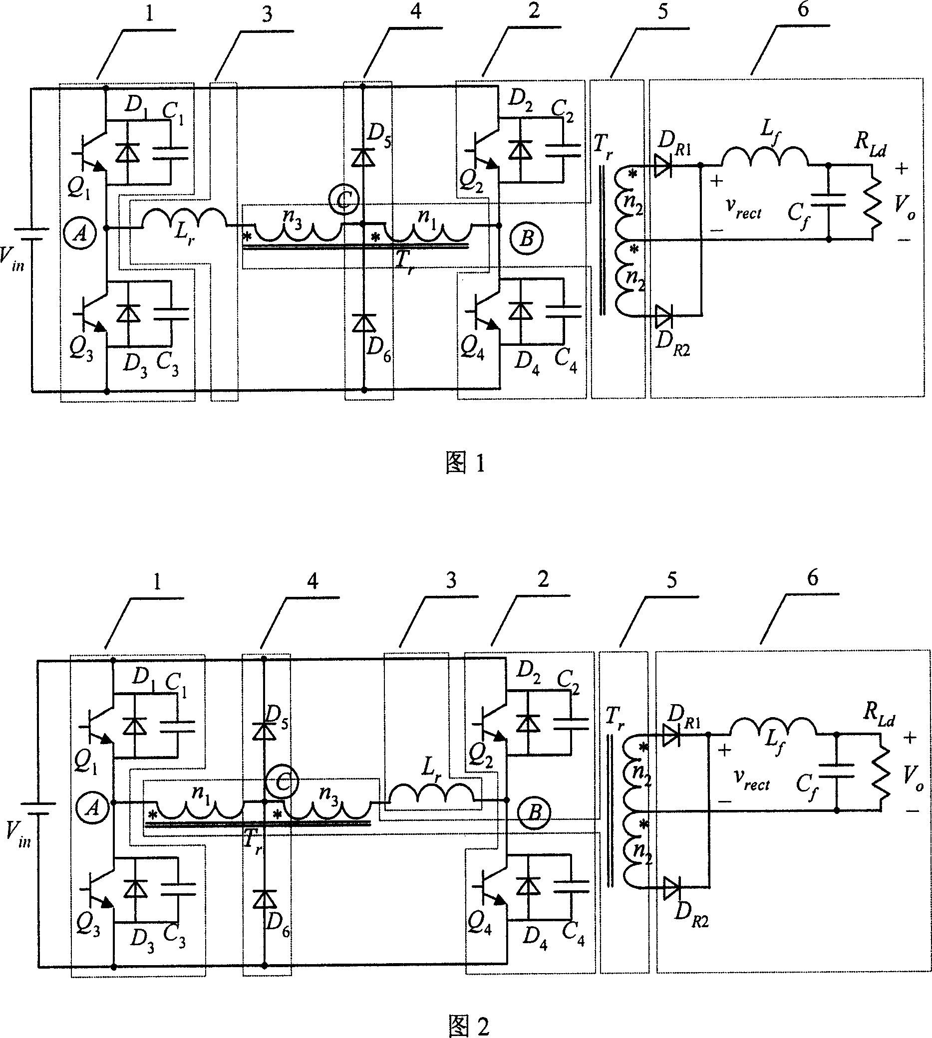 Zero-voltage switch full-bridge direct current converter