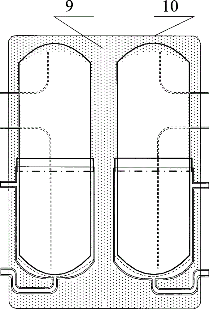 Enamel inner container water tank with condenser