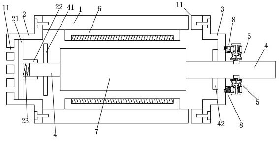 Three-phase asynchronous motor convenient to install