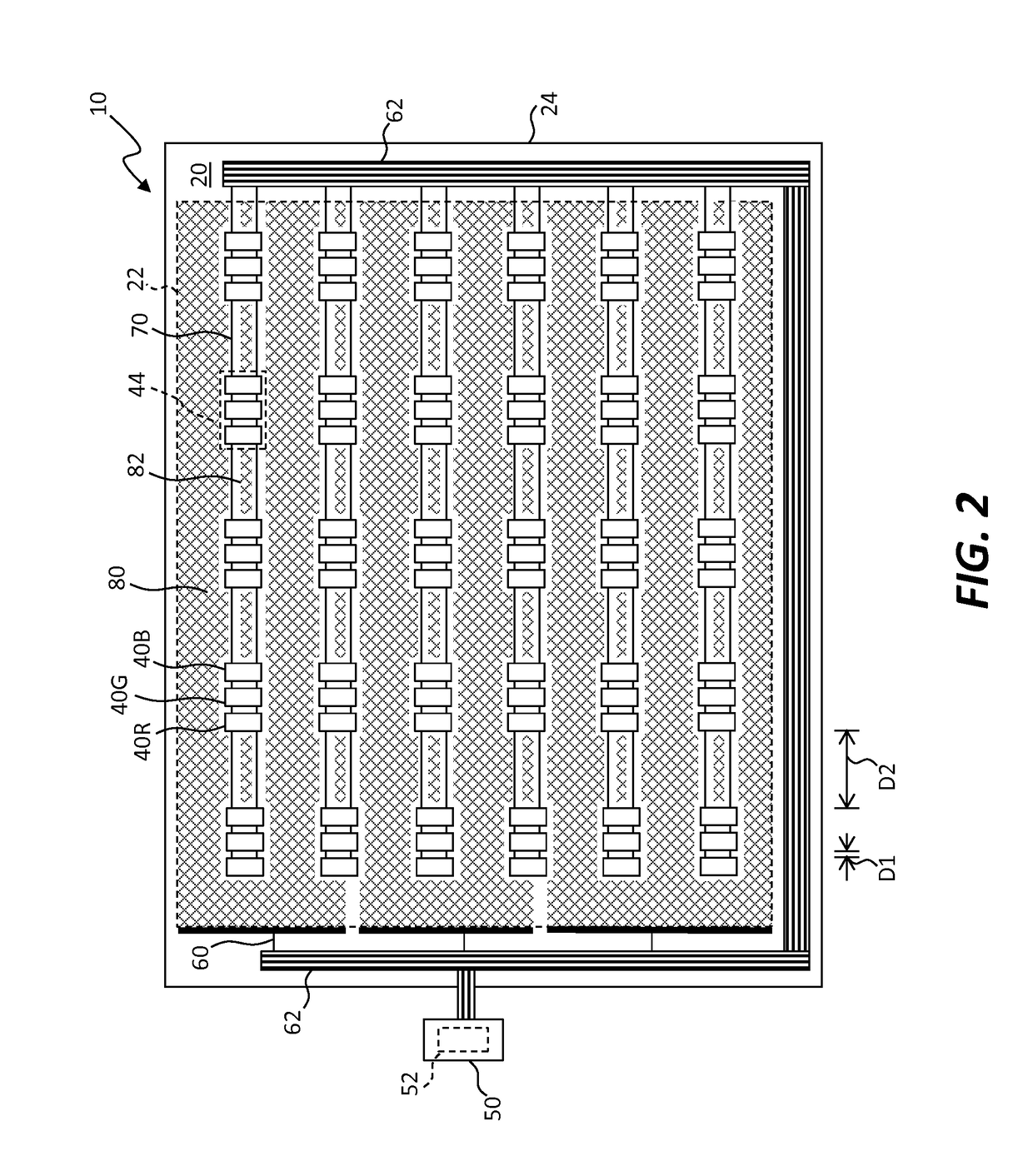 Display with integrated electrodes