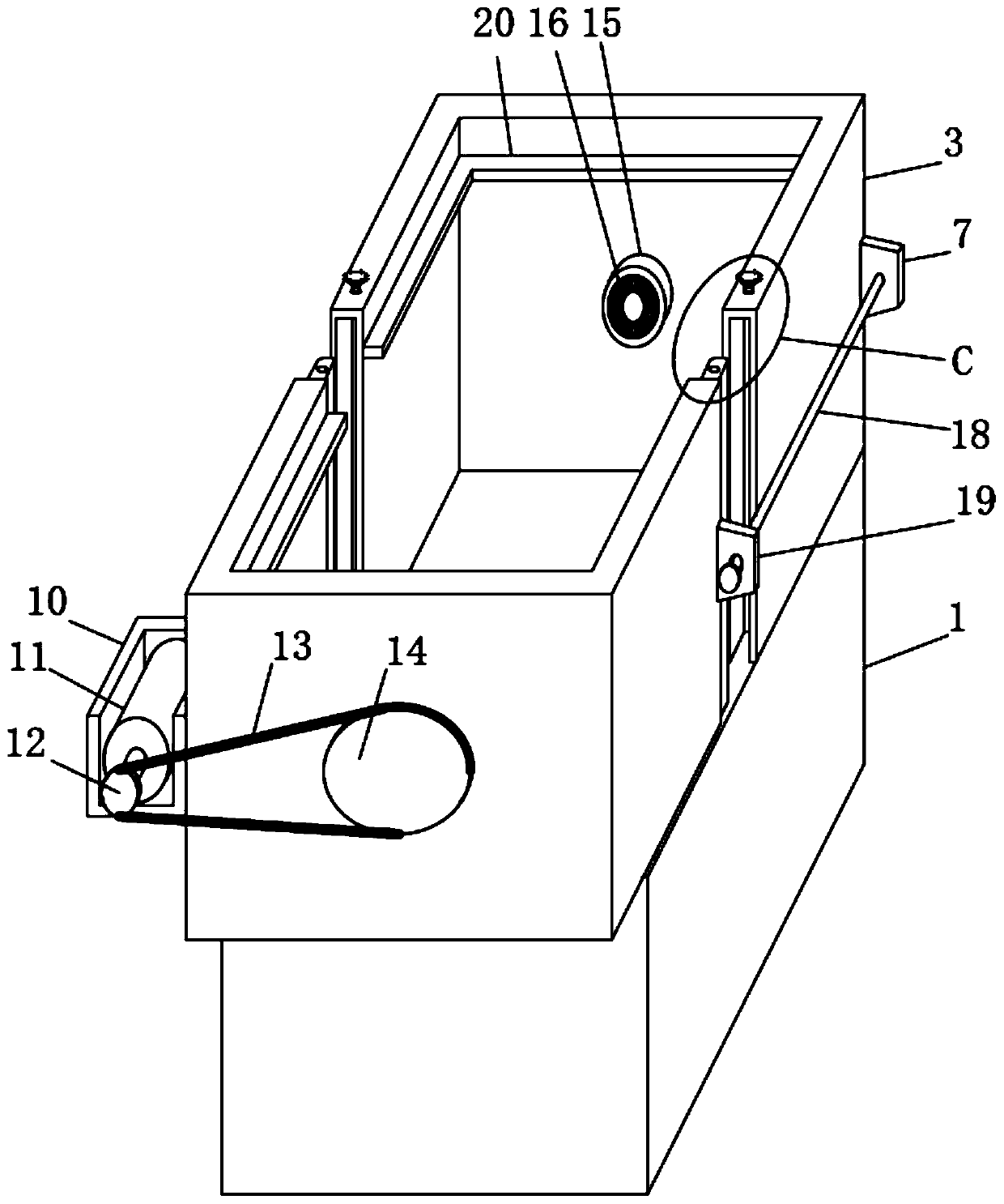 Cloth winding device with elasticizing mechanism