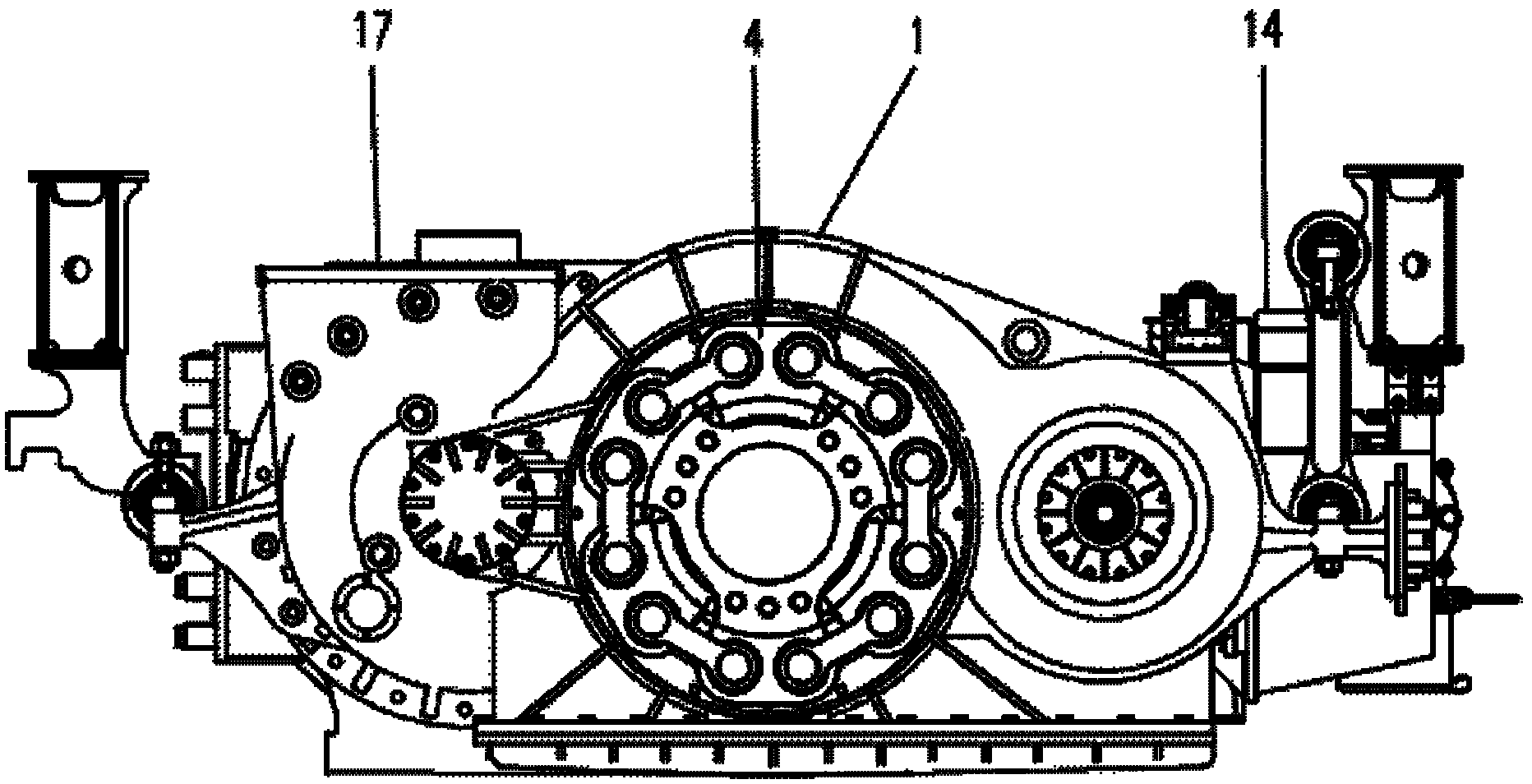 Device for driving bogie of electric locomotive
