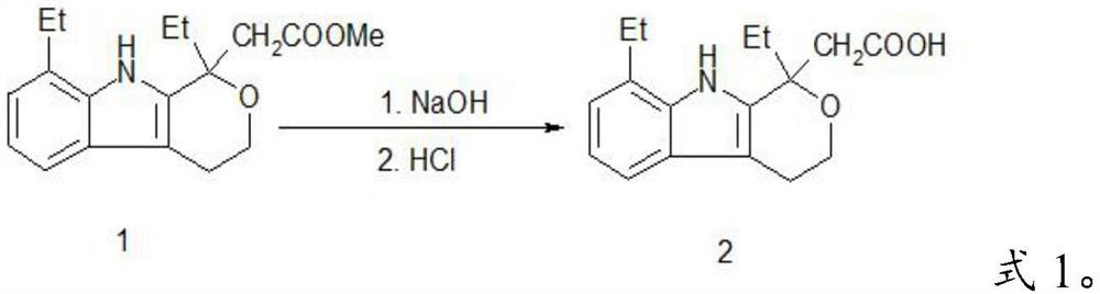 A kind of method preparing etodolac methyl ester