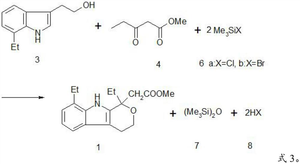 A kind of method preparing etodolac methyl ester