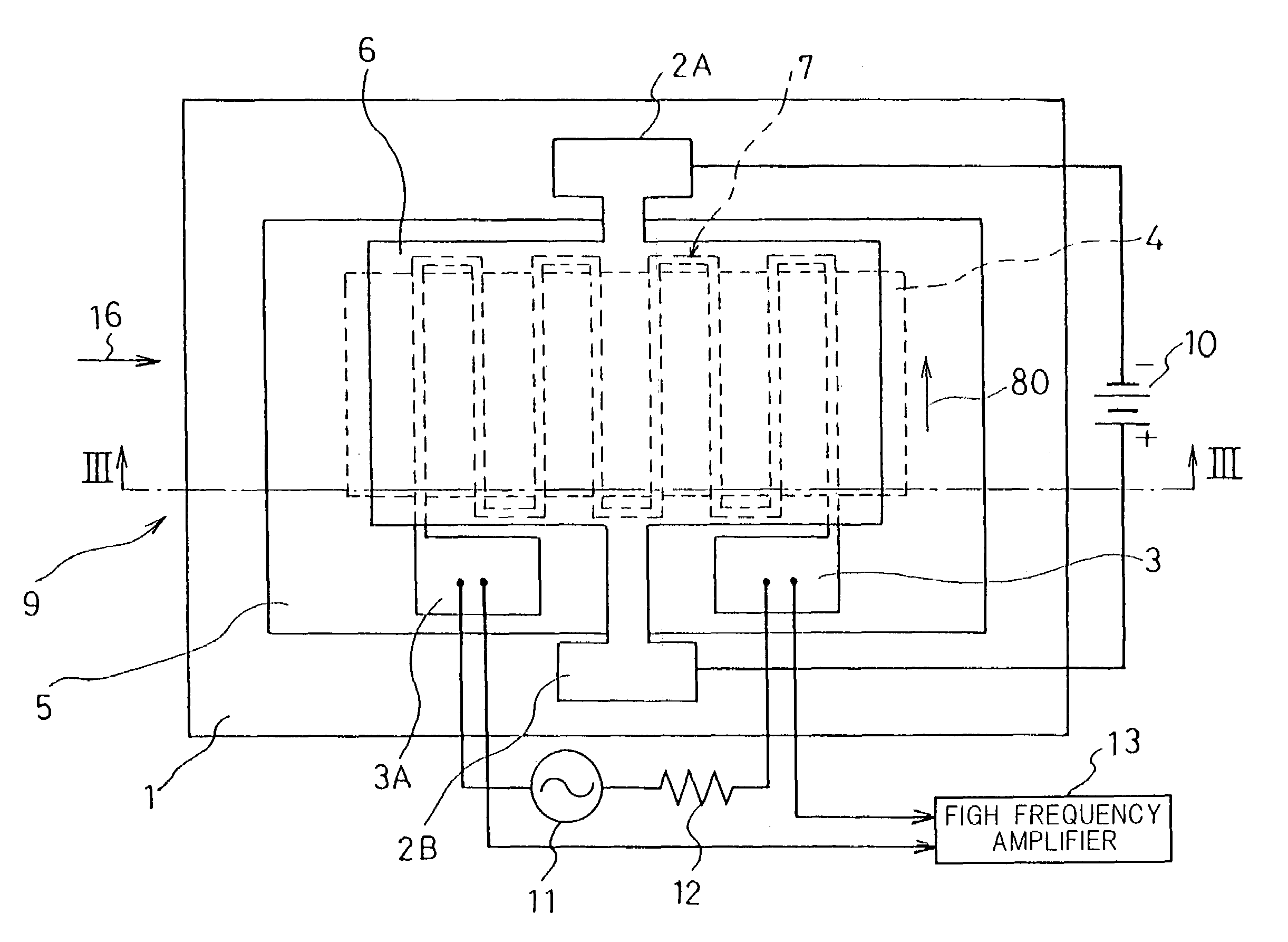 Magnetic sensor having a closed magnetic path formed by soft magnetic films