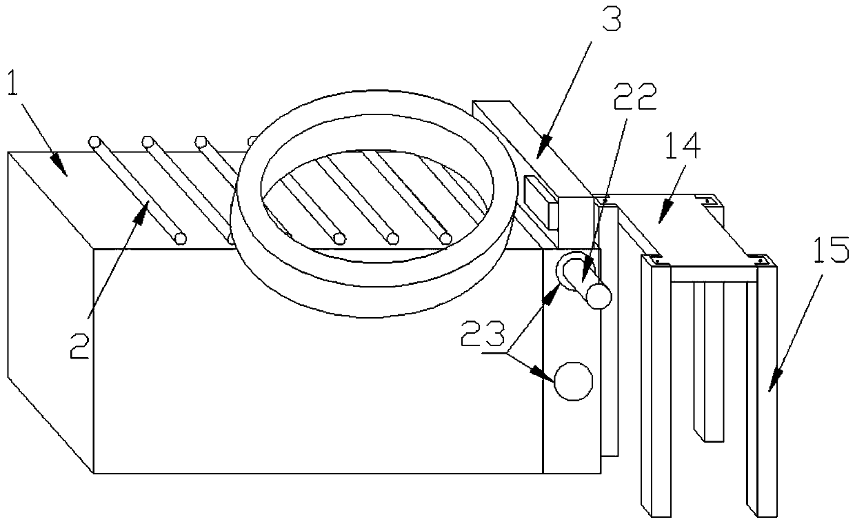 Flange alignment device for shaft end of wind power main shaft without damaging the conveying device