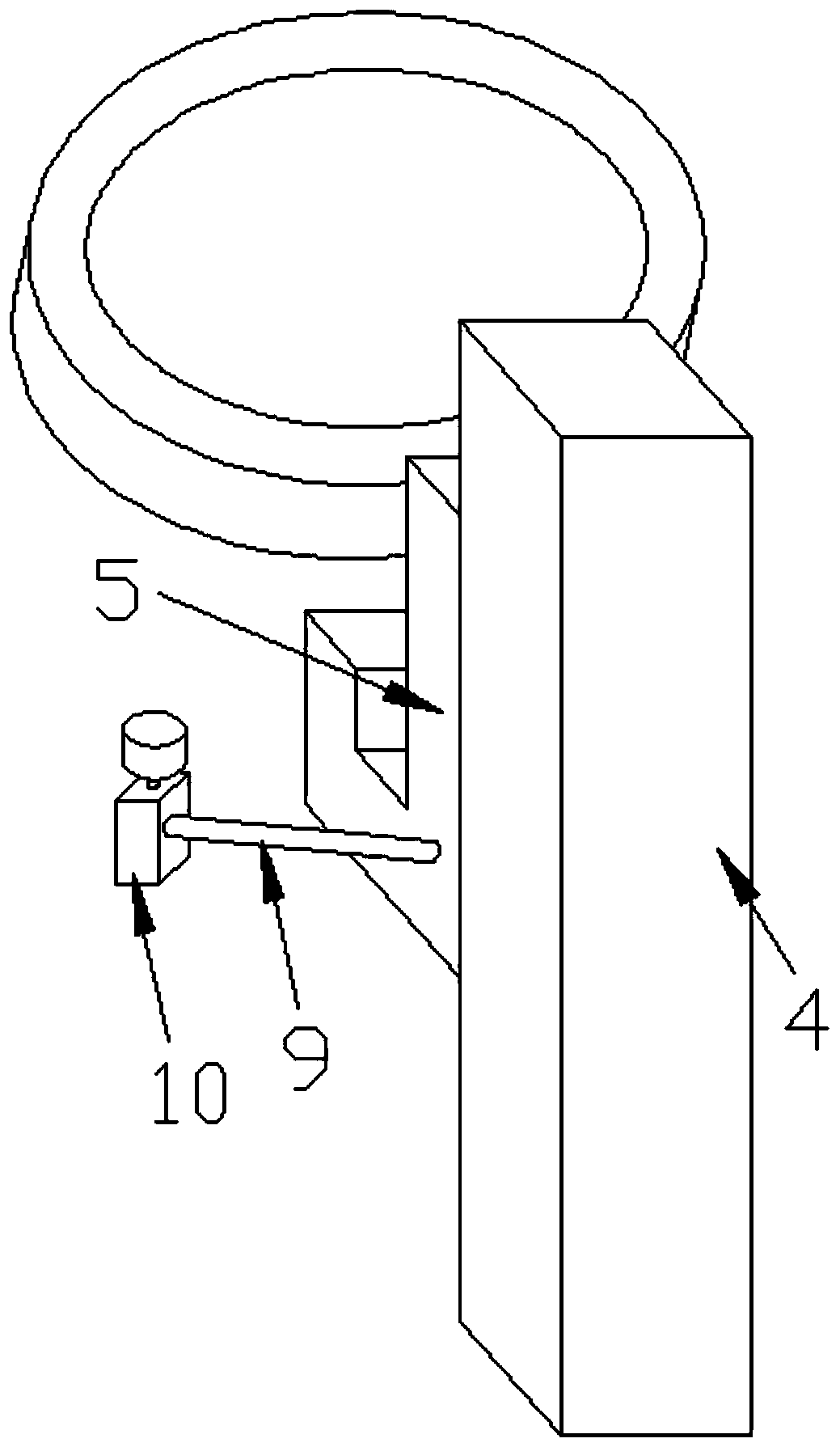 Flange alignment device for shaft end of wind power main shaft without damaging the conveying device