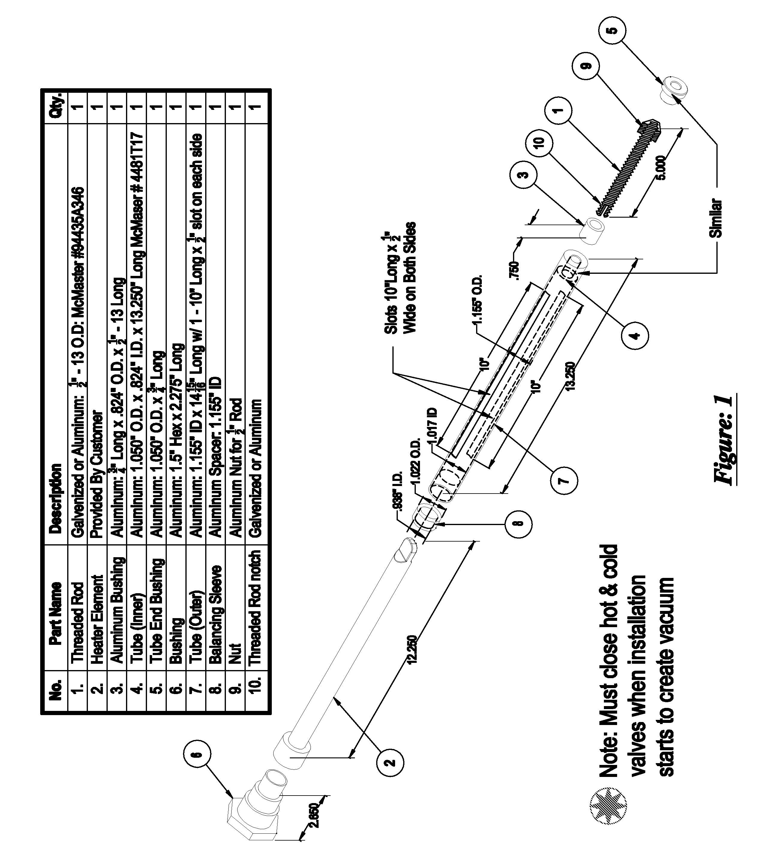 Device that eliminates the drainage of liquid during the changing of a heating element