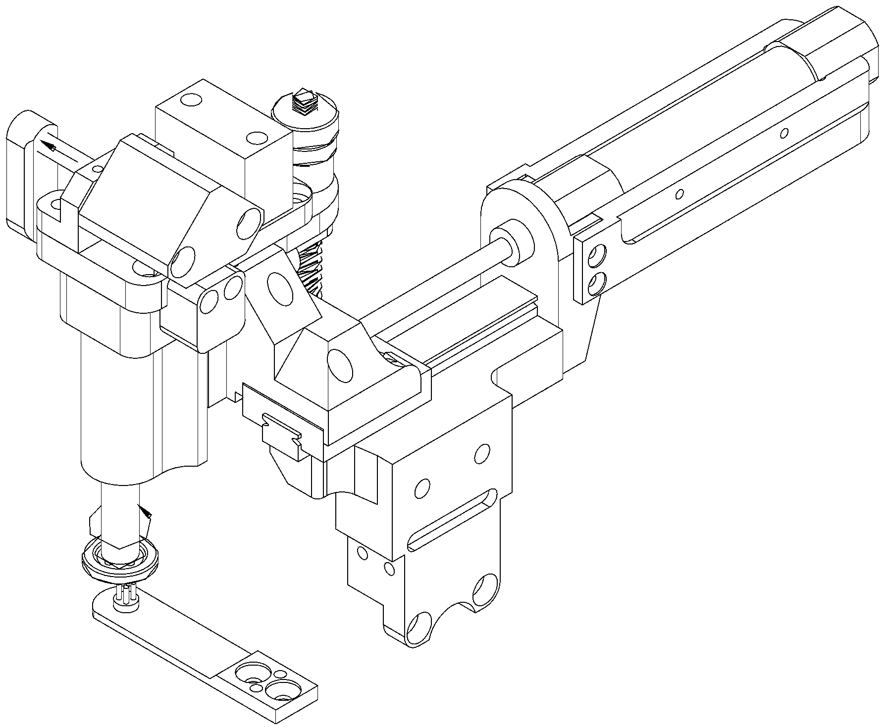 Button translation and rotation improvement mechanism for button sewing machine tool