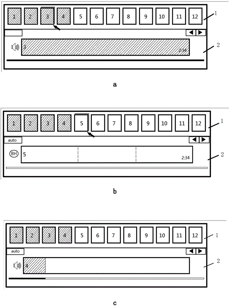 Scanning process display method used for magnetic resonance examination and display interface