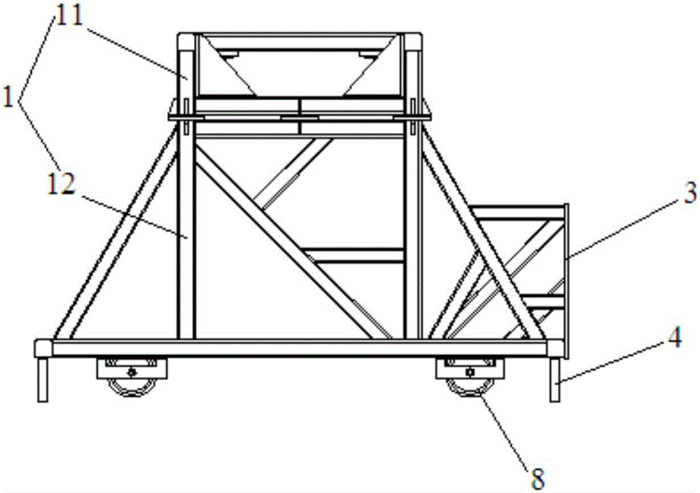 Test platform for stopping impact test with whole missile