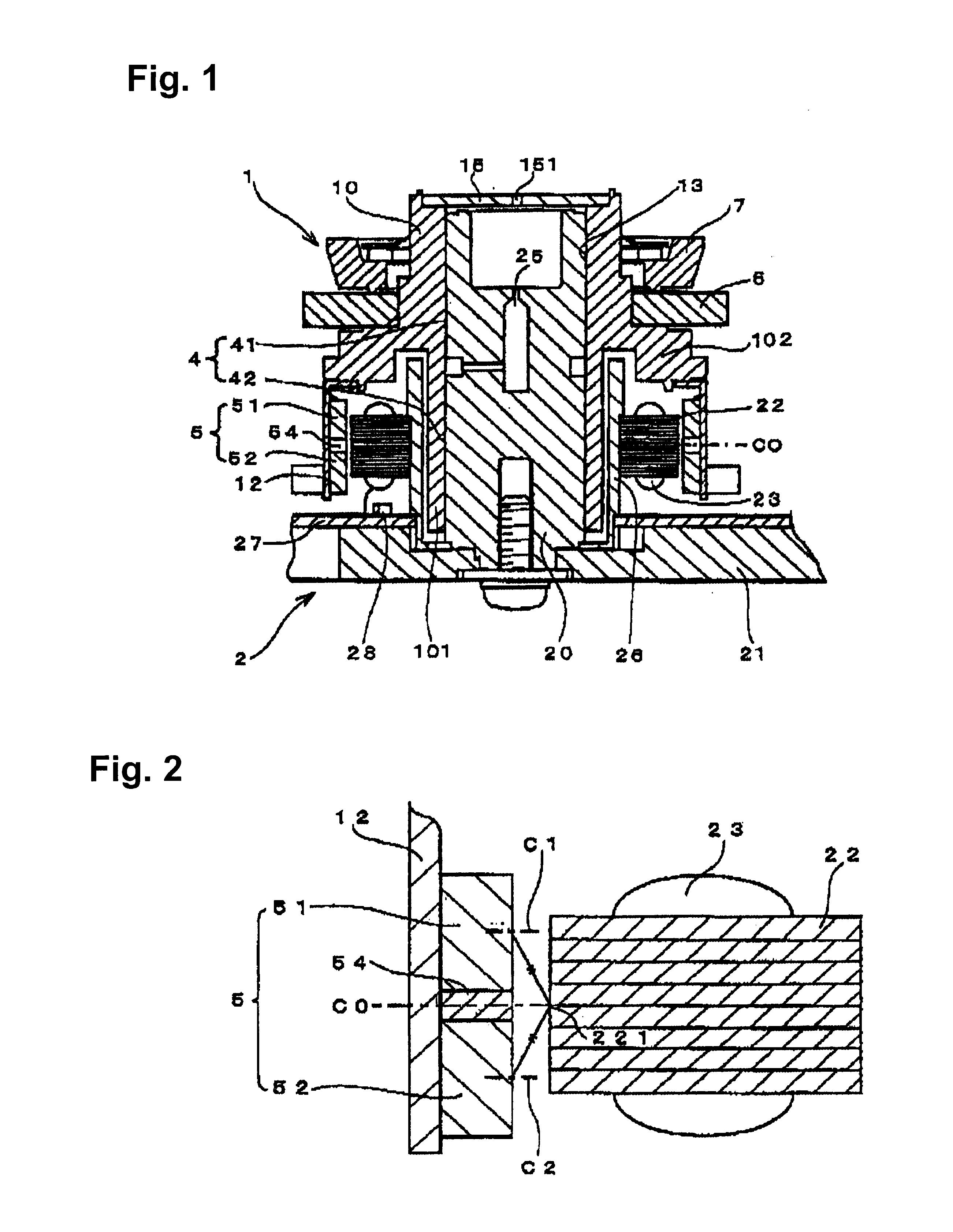 Circumferential confronting type motor