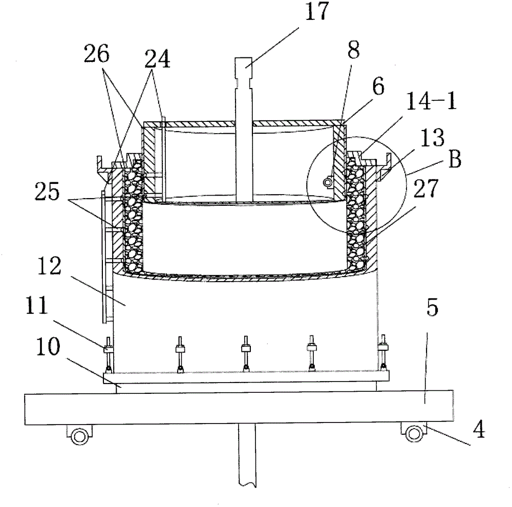 System for producing reinforced concrete pipes through double-vibration source extrusion demoulding