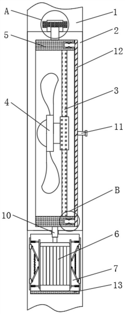 Wind direction changing mechanism for energy-saving building ventilation device