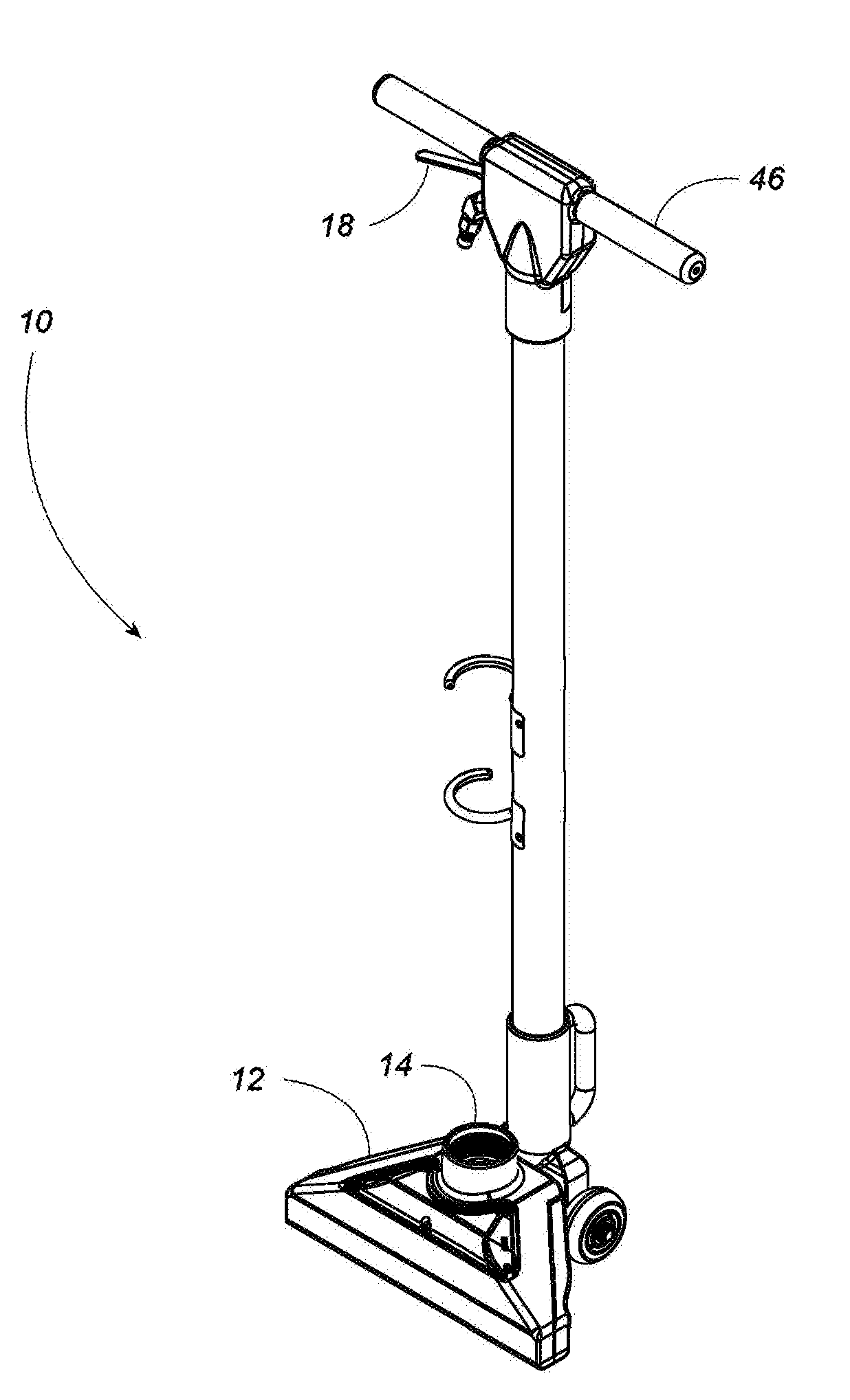 Surface cleaning machine having double glide apparatus