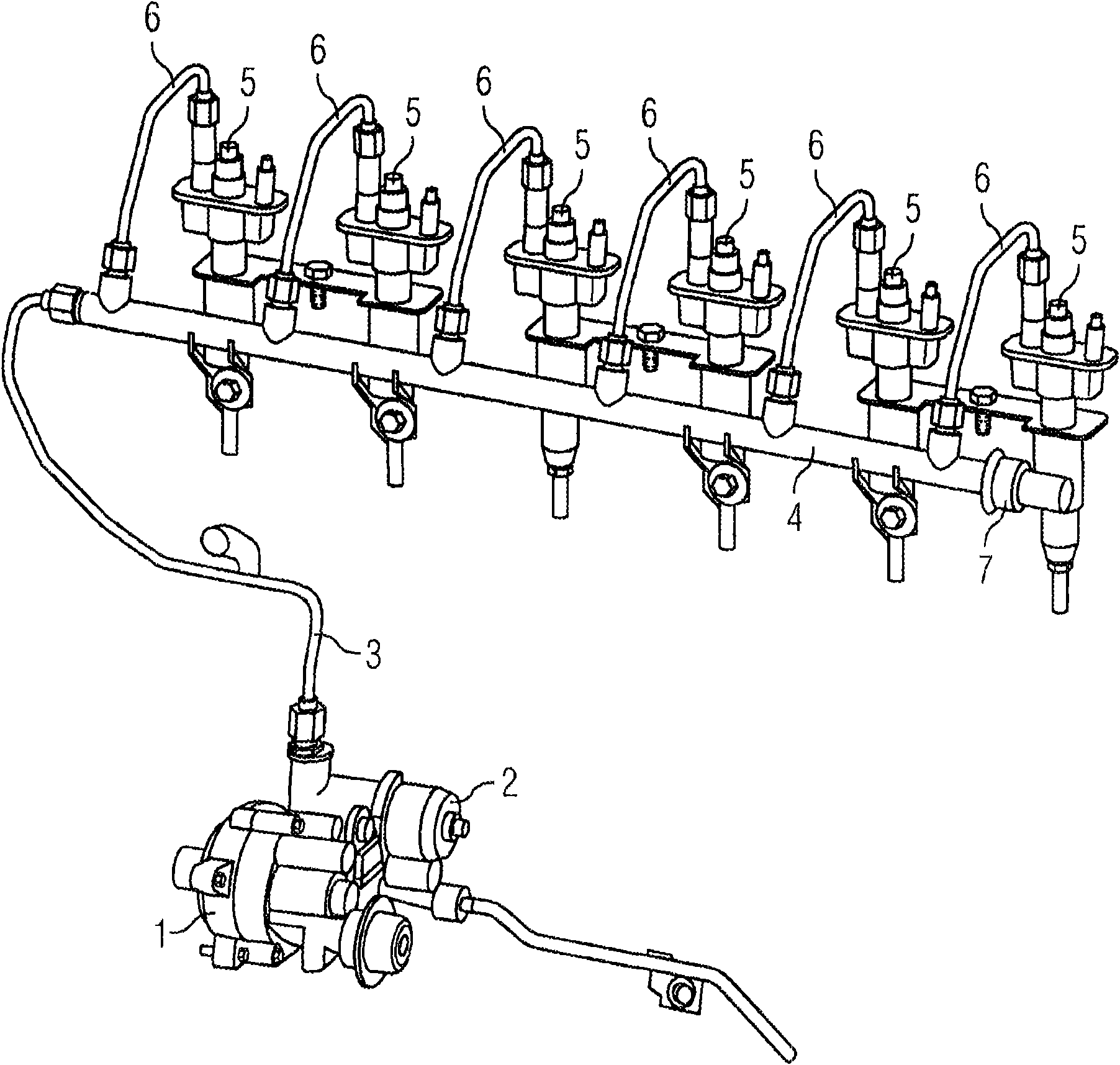 Method and device for diagnosing an injection valve, connected to a fuel rail, of an internal combustion engine