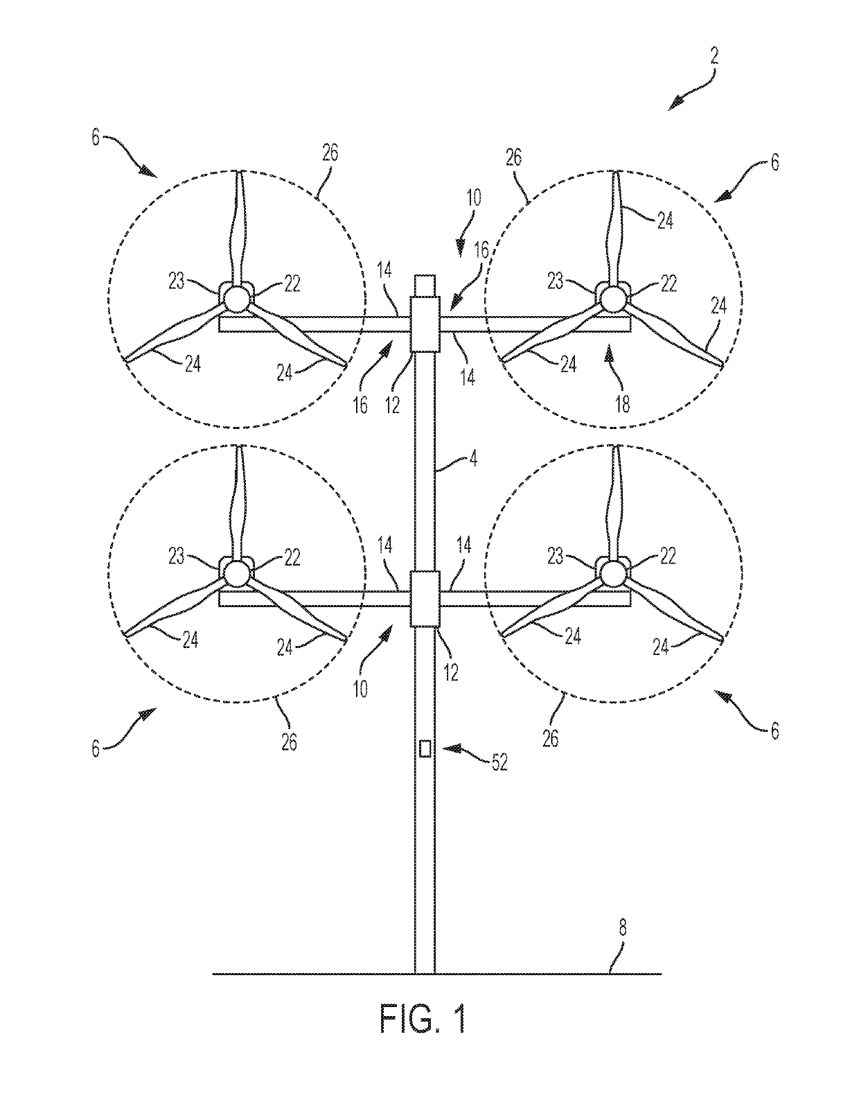 Control system for damping structural vibrations of a wind turbine system having multiple rotors