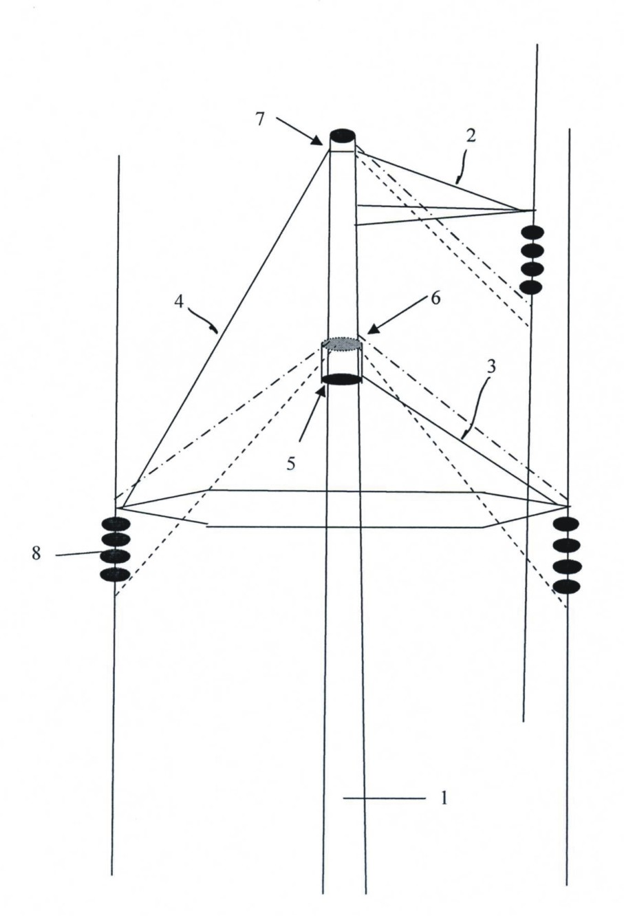 Construction method for replacing cross arm of 35kV line linear rod
