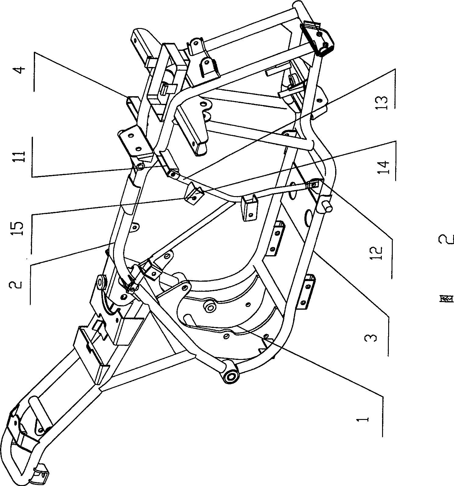 Detachable frame for sand beach bicycle