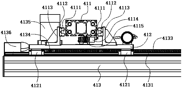 Roller type refrigerator liner double-short-side corner line step-by-step riveting mechanism
