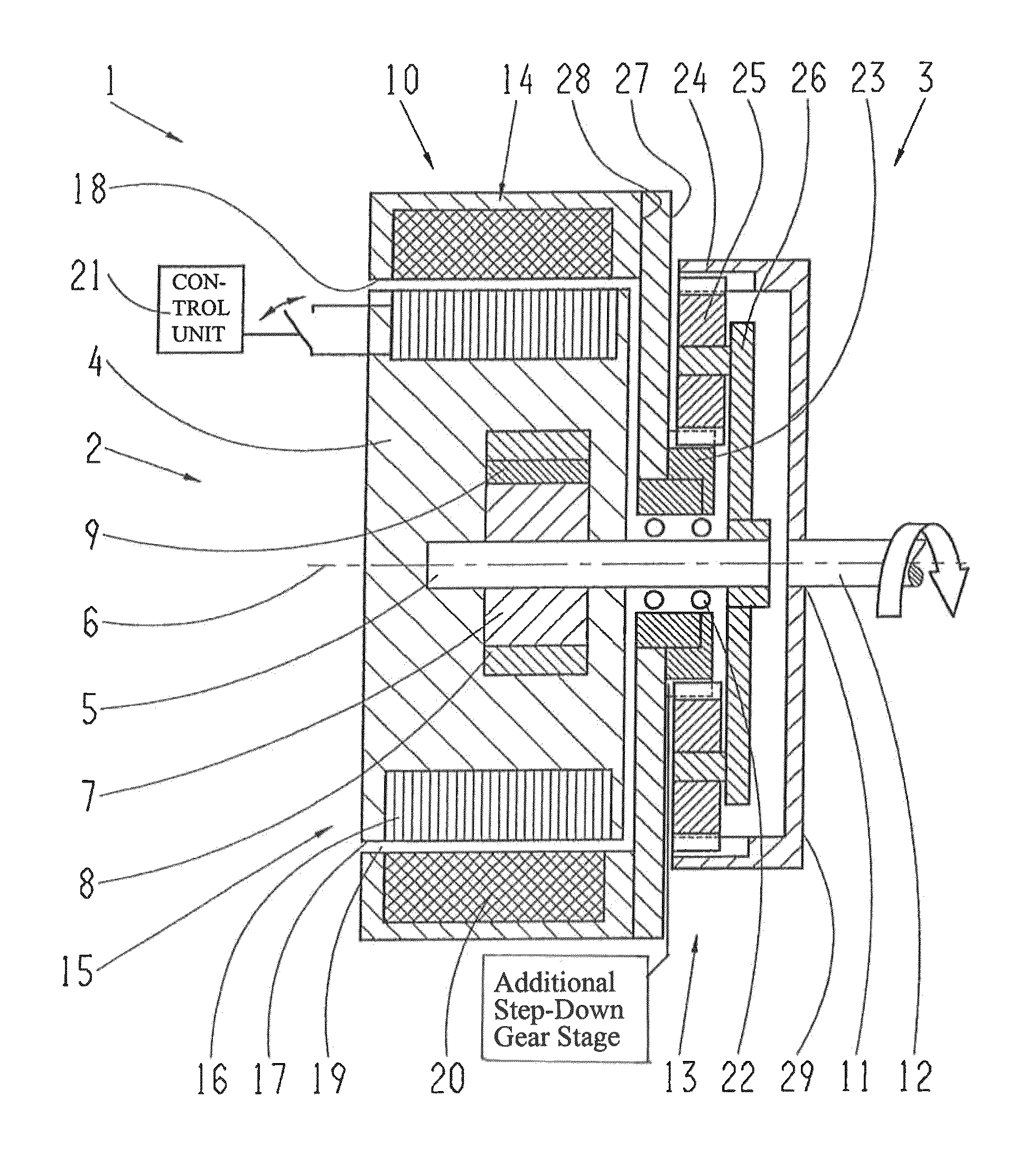 Pump unit with a pump and a hybrid drive