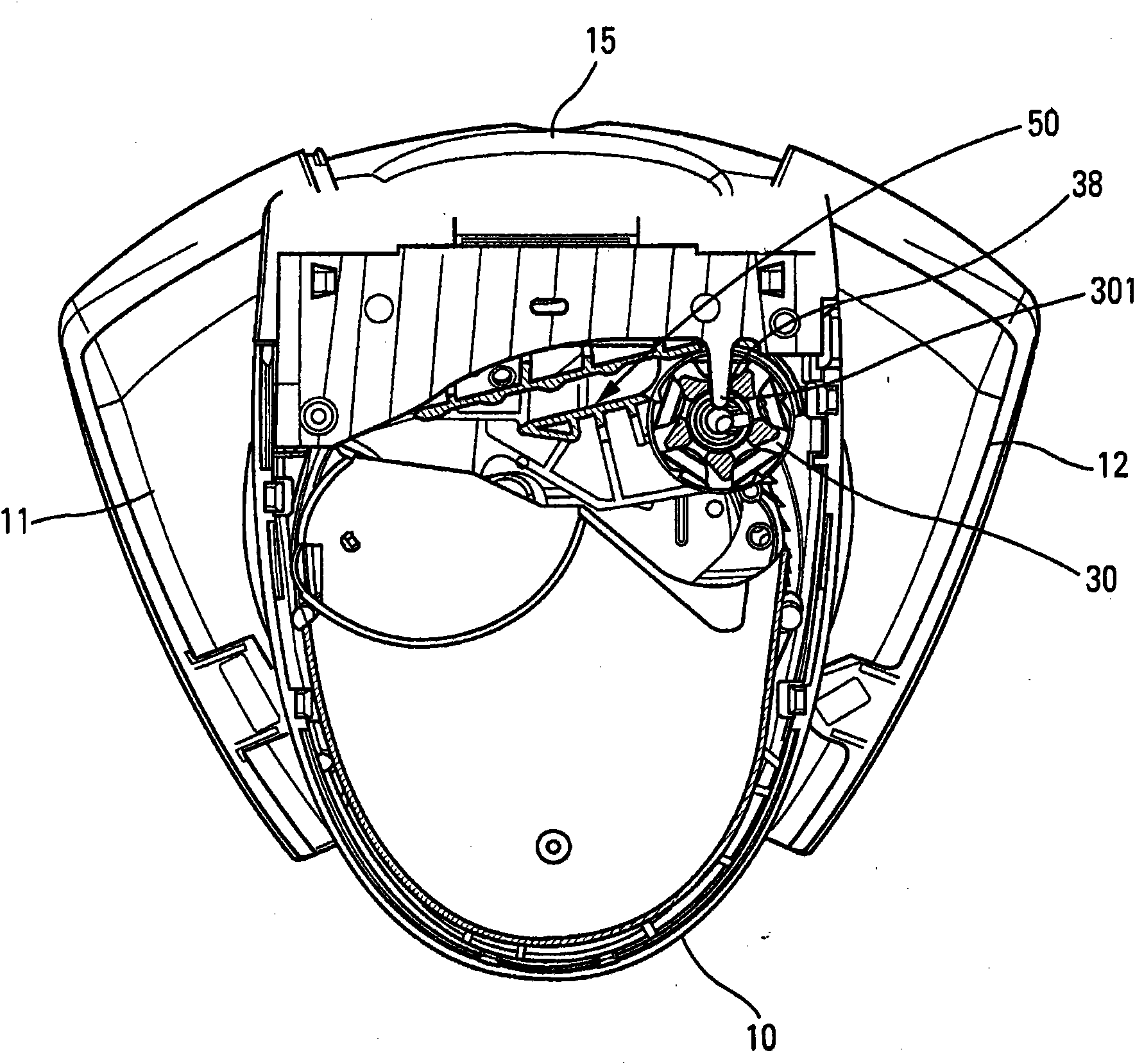 Device for distributing a fluid product