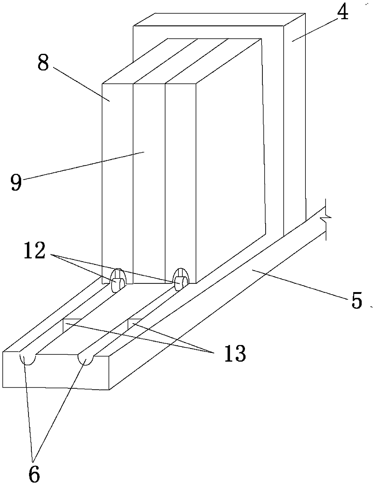 Movable anti-seismic device suitable for bottom of building foundation and construction method thereof