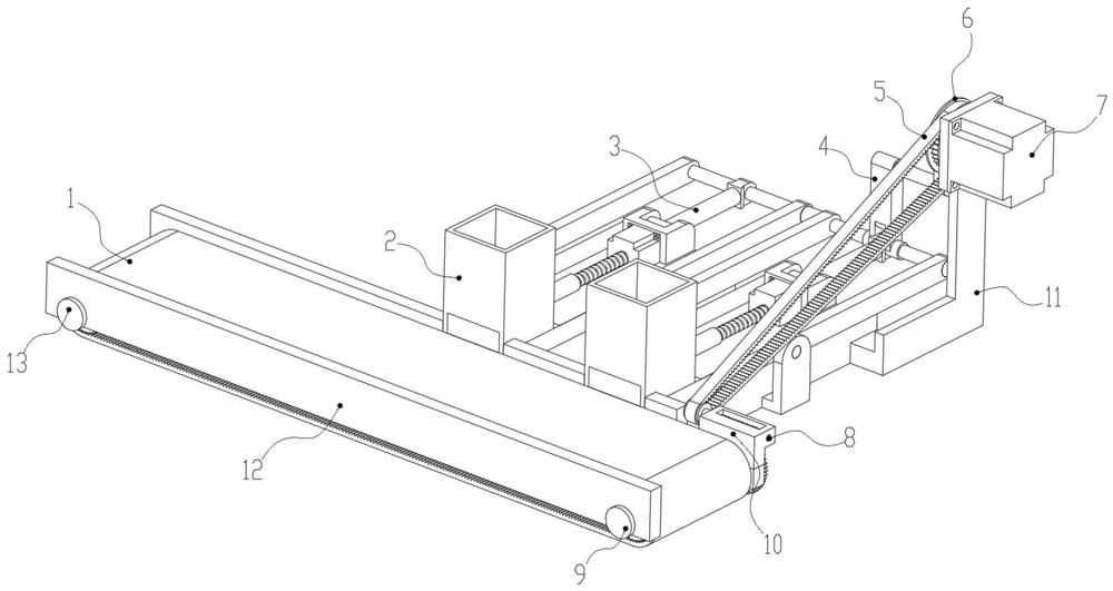 Circulating guide type feeding mechanism for industrial processing