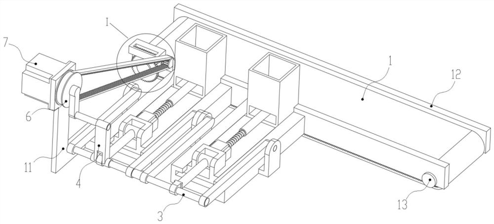 Circulating guide type feeding mechanism for industrial processing