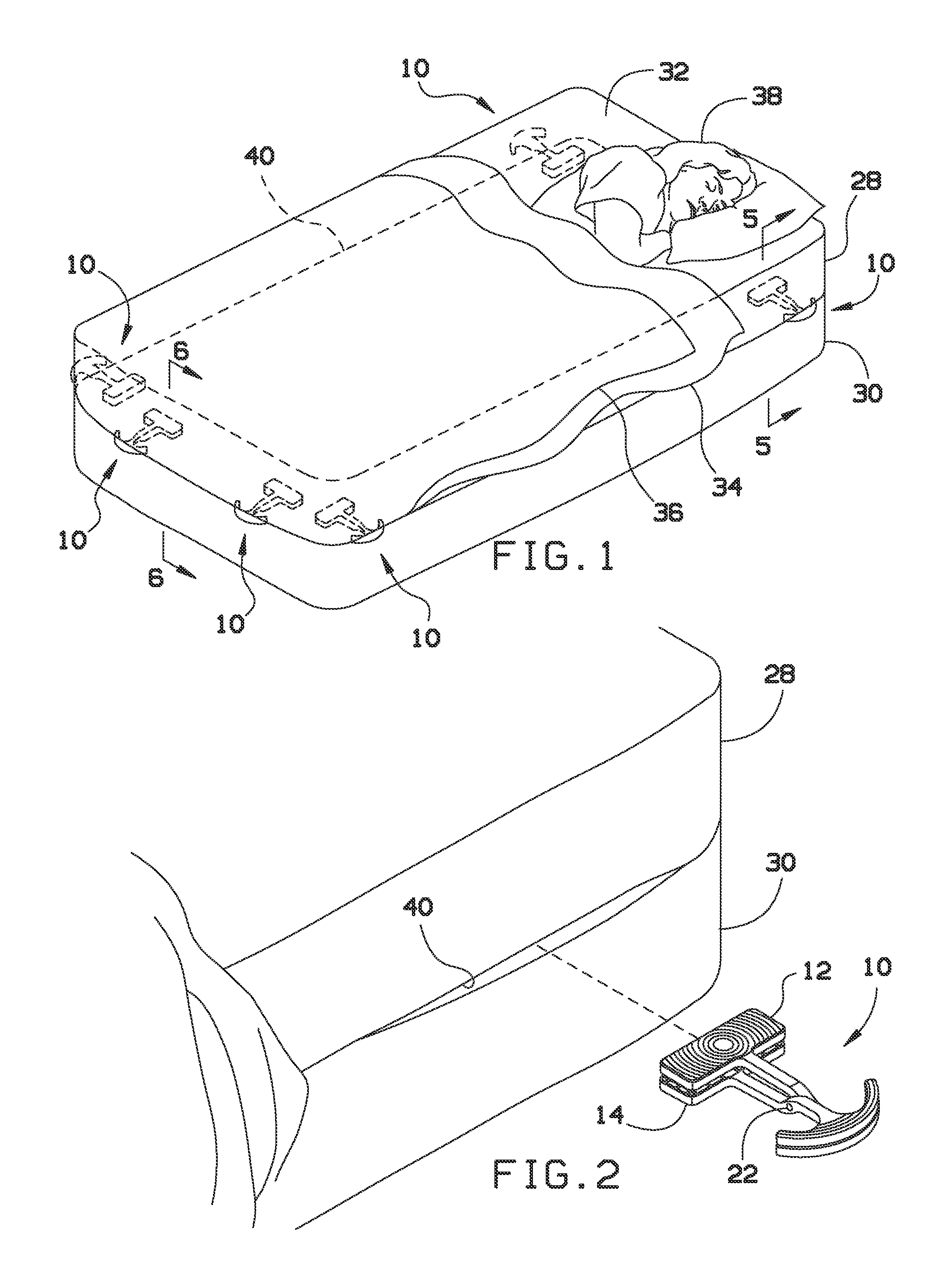 Bed sheet anchoring system