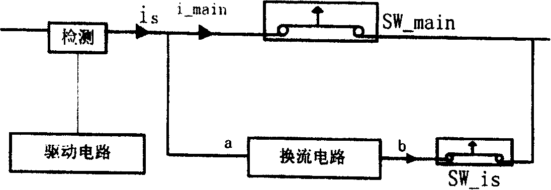 Transverter of mixed soft cut-off current-limiting circuit breaker