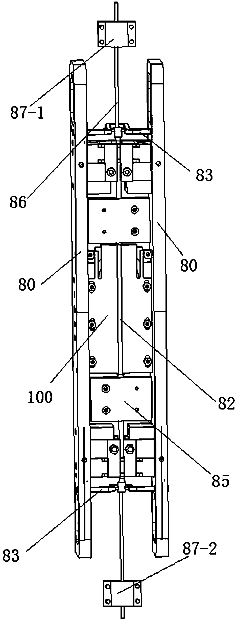 Underwater lever type steel cable single-double directional control assembly of wave energy profile buoy