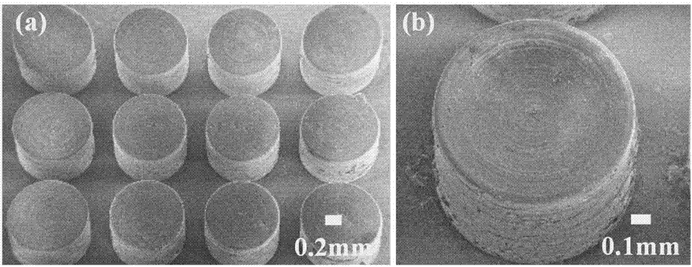 Casting machining method for liquid droplet cake-shaped bouncing large-size super-hydrophobic cylindrical array